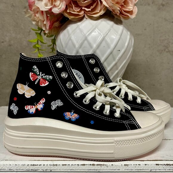 NWOT Converse Chuck Taylor All Star Move Platform Butterfly Wings High Tops - Picture 1 of 7